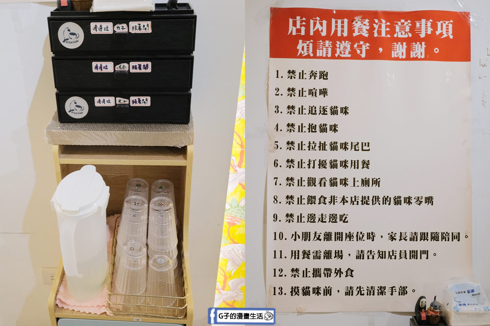 三重貓咪咖啡廳-O CAT CAF&Eacute; ,餐點好吃,超多貓咪還有店狗,菜寮站 @G子的漫畫生活