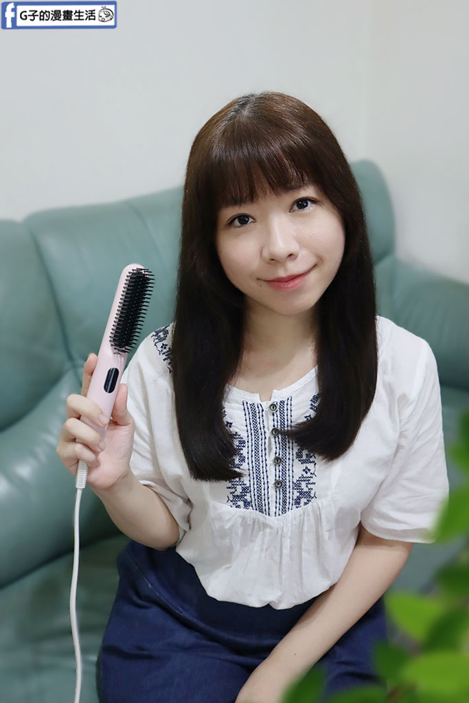 POPRORO 超輕量兩用負離子直髮梳-一支搞定直捲兩用電熱梳 @G子的漫畫生活
