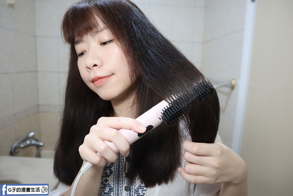 POPRORO 超輕量兩用負離子直髮梳-一支搞定直捲兩用電熱梳 @G子的漫畫生活