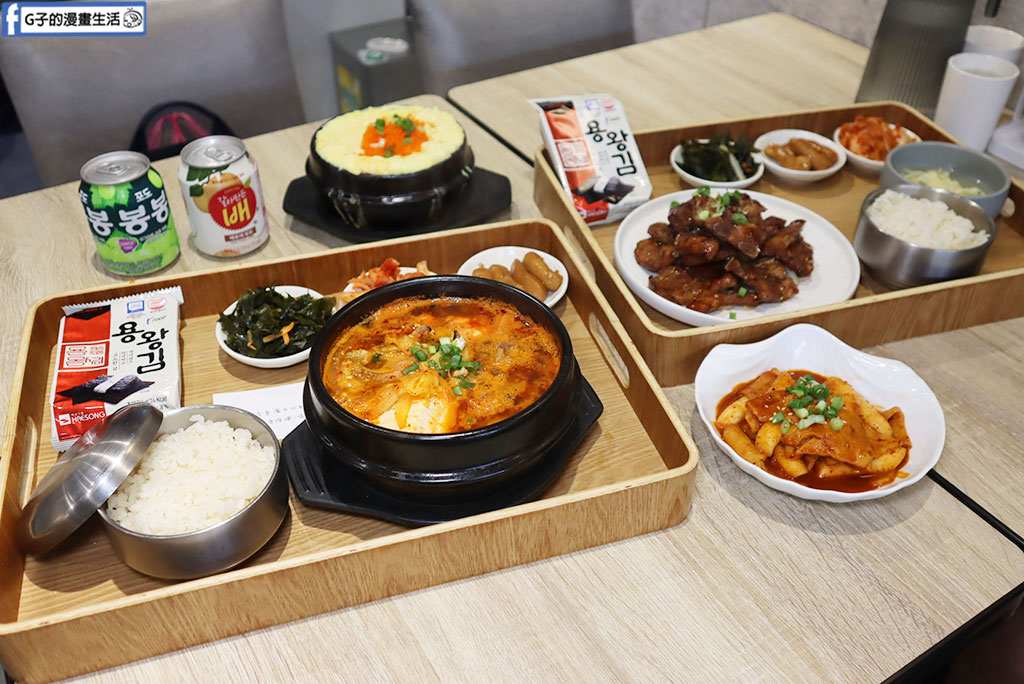 板新站韓式料理推薦｜波爺韓式中華料理菜單、小菜無限供應、外帶85折超划算 @G子的漫畫生活