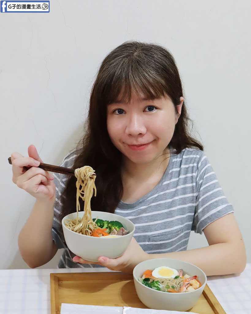 【網購美食】日日好食好控麵開箱｜好控直麵/高纖膳控細麵實測，乾麵湯麵自由度UP，口感Q彈不軟爛 @G子的漫畫生活