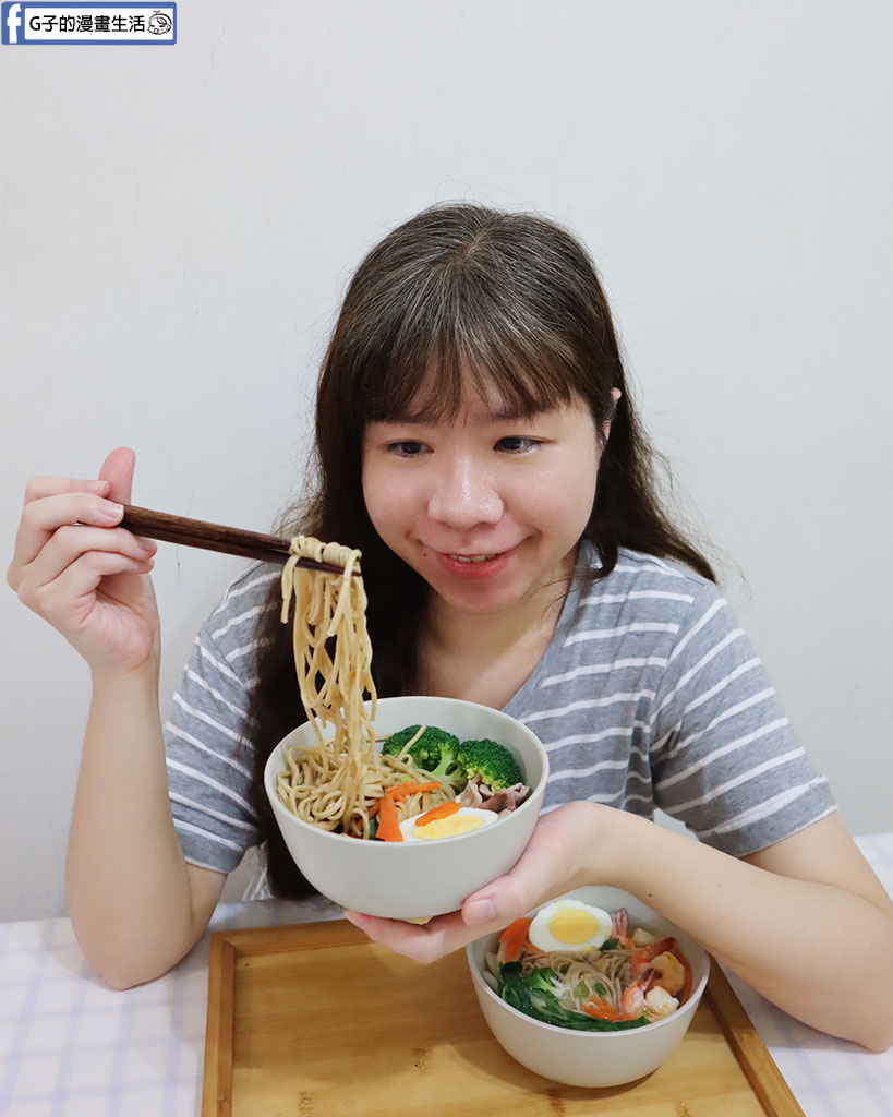 【網購美食】日日好食好控麵開箱｜好控直麵/高纖膳控細麵實測，乾麵湯麵自由度UP，口感Q彈不軟爛 @G子的漫畫生活