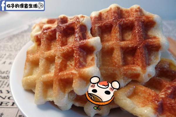 食譜-蜂蜜比利時烈日鬆餅Liege waffle,用二號砂糖取代珍珠糖作法 @G子的漫畫生活