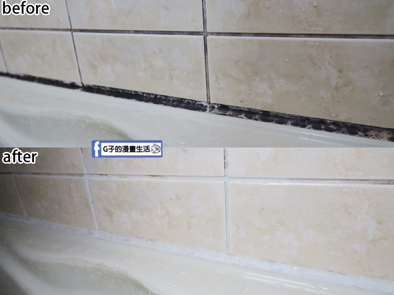 浴室陳年黑黑黴菌掰掰~AIMEDIA艾美迪雅 浴室專用強力去黴凝膠-日本生活小物開箱 @G子的漫畫生活