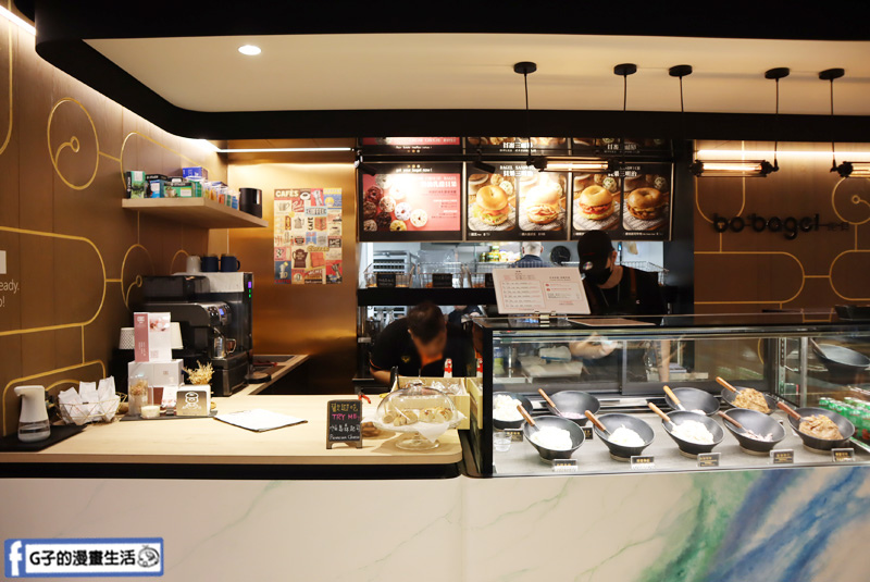 飽貝 bo&#8217;bagel-貝果Cafe,台北也吃的到韓國必吃貝果,松菸早午餐/市政府/冷熱貝果三明治.抹醬貝果.奶油乳酪貝果 @G子的漫畫生活