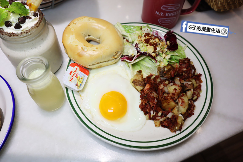 N.Y. Bagels cafe 紐約貝果,忠孝敦化早午餐,美式brunch隨時都能吃 @G子的漫畫生活